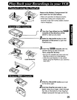 Preview for 25 page of Panasonic Palmcorder PV-A307 User Manual