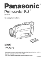 Panasonic Palmcorder PV-A376 User Manual preview