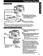 Предварительный просмотр 9 страницы Panasonic Palmcorder PV-A376 User Manual