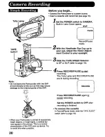 Предварительный просмотр 20 страницы Panasonic Palmcorder PV-A376 User Manual