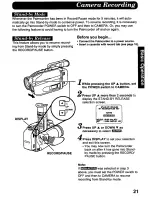 Предварительный просмотр 21 страницы Panasonic Palmcorder PV-A376 User Manual