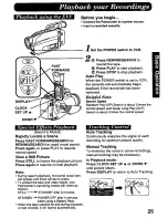 Предварительный просмотр 25 страницы Panasonic Palmcorder PV-A376 User Manual