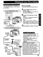 Предварительный просмотр 27 страницы Panasonic Palmcorder PV-A376 User Manual