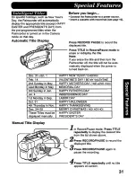 Предварительный просмотр 31 страницы Panasonic Palmcorder PV-A376 User Manual