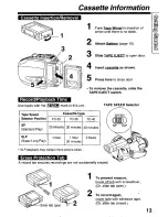 Preview for 13 page of Panasonic Palmcorder PV-D209 Operating Manual