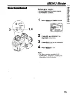 Preview for 15 page of Panasonic Palmcorder PV-D209 Operating Manual