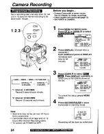 Preview for 24 page of Panasonic Palmcorder PV-D209 Operating Manual