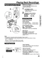 Preview for 25 page of Panasonic Palmcorder PV-D209 Operating Manual