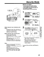 Preview for 37 page of Panasonic Palmcorder PV-D209 Operating Manual