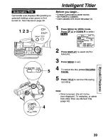 Preview for 39 page of Panasonic Palmcorder PV-D209 Operating Manual