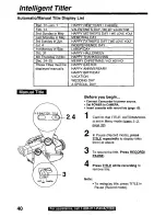 Preview for 40 page of Panasonic Palmcorder PV-D209 Operating Manual