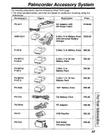 Preview for 47 page of Panasonic Palmcorder PV-D209 Operating Manual