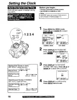 Preview for 18 page of Panasonic Palmcorder PV-D300 Operating Instructions Manual