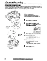 Preview for 22 page of Panasonic Palmcorder PV-D300 Operating Instructions Manual