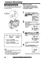 Preview for 24 page of Panasonic Palmcorder PV-D300 Operating Instructions Manual