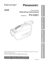 Panasonic Palmcorder PV-D301 Operating Manual preview