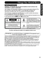 Предварительный просмотр 3 страницы Panasonic Palmcorder PV-D308 Operating Manual