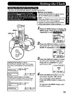 Предварительный просмотр 15 страницы Panasonic Palmcorder PV-D308 Operating Manual