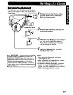 Предварительный просмотр 17 страницы Panasonic Palmcorder PV-D308 Operating Manual