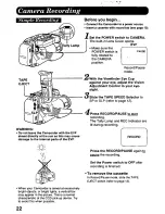 Предварительный просмотр 22 страницы Panasonic Palmcorder PV-D308 Operating Manual