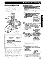 Предварительный просмотр 25 страницы Panasonic Palmcorder PV-D308 Operating Manual