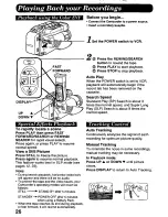 Предварительный просмотр 26 страницы Panasonic Palmcorder PV-D308 Operating Manual