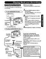 Предварительный просмотр 27 страницы Panasonic Palmcorder PV-D308 Operating Manual