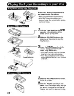 Предварительный просмотр 28 страницы Panasonic Palmcorder PV-D308 Operating Manual