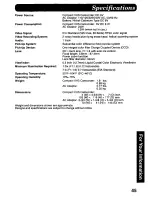 Предварительный просмотр 45 страницы Panasonic Palmcorder PV-D308 Operating Manual