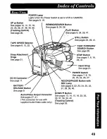 Предварительный просмотр 49 страницы Panasonic Palmcorder PV-D308 Operating Manual