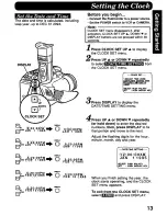 Preview for 13 page of Panasonic Palmcorder PV-D496 User Manual