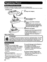 Preview for 8 page of Panasonic Palmcorder PV-D506 User Manual