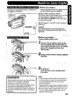 Preview for 19 page of Panasonic Palmcorder PV-D507 User Manual