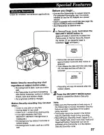 Preview for 37 page of Panasonic Palmcorder PV-D507 User Manual