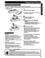 Предварительный просмотр 9 страницы Panasonic Palmcorder PV-D607 User Manual