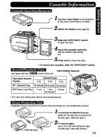 Предварительный просмотр 11 страницы Panasonic Palmcorder PV-D607 User Manual