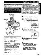 Предварительный просмотр 13 страницы Panasonic Palmcorder PV-D607 User Manual