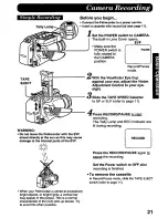 Предварительный просмотр 21 страницы Panasonic Palmcorder PV-D607 User Manual