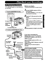 Предварительный просмотр 27 страницы Panasonic Palmcorder PV-D607 User Manual