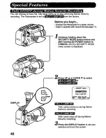 Предварительный просмотр 40 страницы Panasonic Palmcorder PV-D607 User Manual