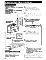 Предварительный просмотр 42 страницы Panasonic Palmcorder PV-D607 User Manual