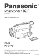 Предварительный просмотр 1 страницы Panasonic Palmcorder PV-D776 User Manual