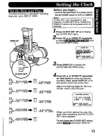 Предварительный просмотр 13 страницы Panasonic Palmcorder PV-D776 User Manual