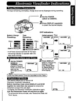 Предварительный просмотр 15 страницы Panasonic Palmcorder PV-D776 User Manual