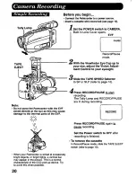 Предварительный просмотр 20 страницы Panasonic Palmcorder PV-D776 User Manual