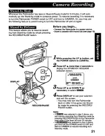 Предварительный просмотр 21 страницы Panasonic Palmcorder PV-D776 User Manual