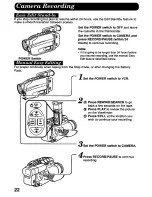 Предварительный просмотр 22 страницы Panasonic Palmcorder PV-D776 User Manual