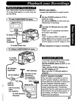 Предварительный просмотр 27 страницы Panasonic Palmcorder PV-D776 User Manual