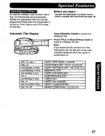 Предварительный просмотр 37 страницы Panasonic Palmcorder PV-D776 User Manual