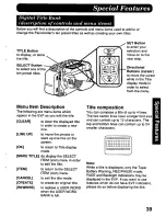 Предварительный просмотр 39 страницы Panasonic Palmcorder PV-D776 User Manual